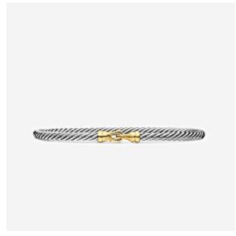 Classic Cable Hinged Two-Tone Bracelet 
Comes with a dust bag & polish cloth
